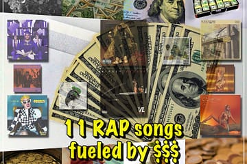 11 Rap Songs Fueled by Money [Photo Credits: Atlantic, Cash Money, Def Jam, Epic, Interscope, Pexels, Pixabay, Warner Bros.]