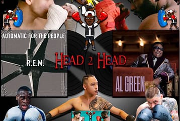 R.E.M. vs. Al Green: Head 2 Head No. 47 (2024) [📷: Brent Faulkner / The Musical Hype; Athens L.L.C., Fat Possum, R.E.M.; Los Muertos Crew, RDNE Stock project, Thomas Ronveaux from Pexels]